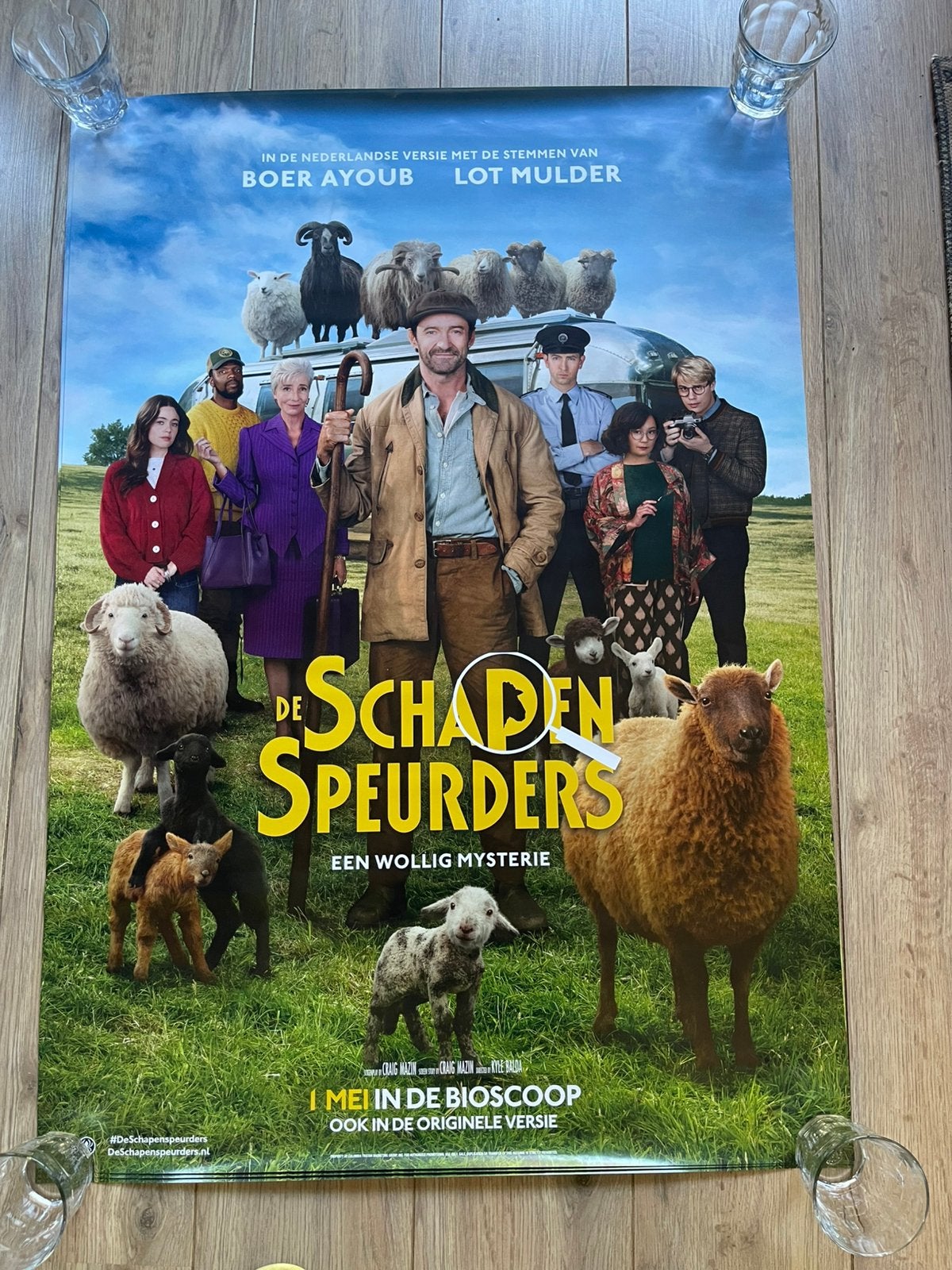 De Schapen Speurders - Boer Ayoub - filmposter 100 x 70 cm, Verzamelen, Ophalen of Verzenden, Zo goed als nieuw, Deurposter of groter