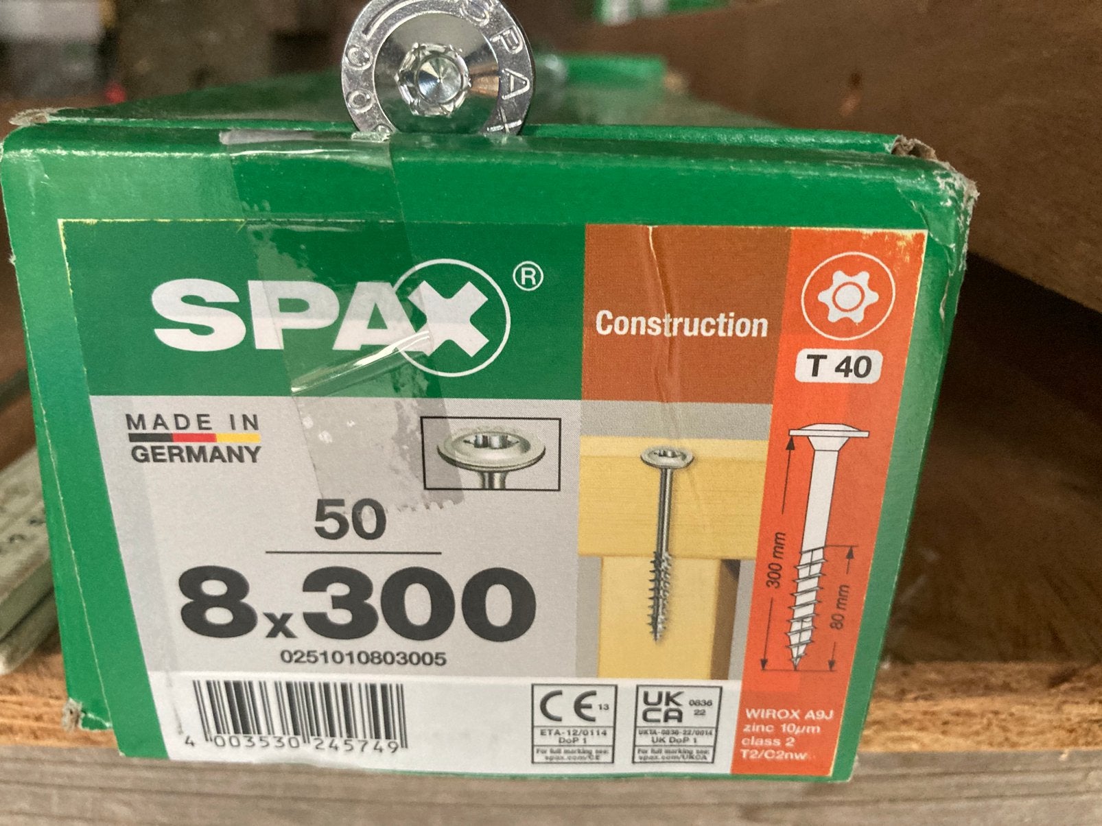 Spax universele schroeven 8x300 tellerkop met deeldraad, Doe-het-zelf en Verbouw, IJzerwaren en Bevestigingsmiddelen, Ophalen
