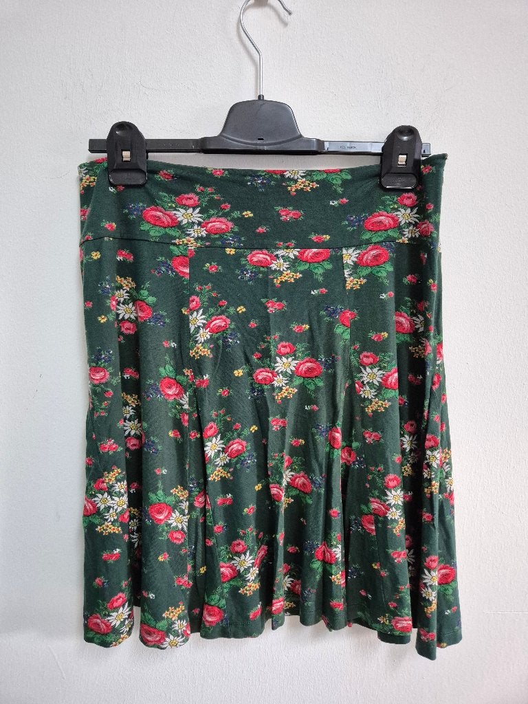 R62 - Groene King Louie bloemen rok met rits maat S (1), Kleding | Dames, Rokken, Maat 38/40 (M), Ophalen of Verzenden, Zo goed als nieuw