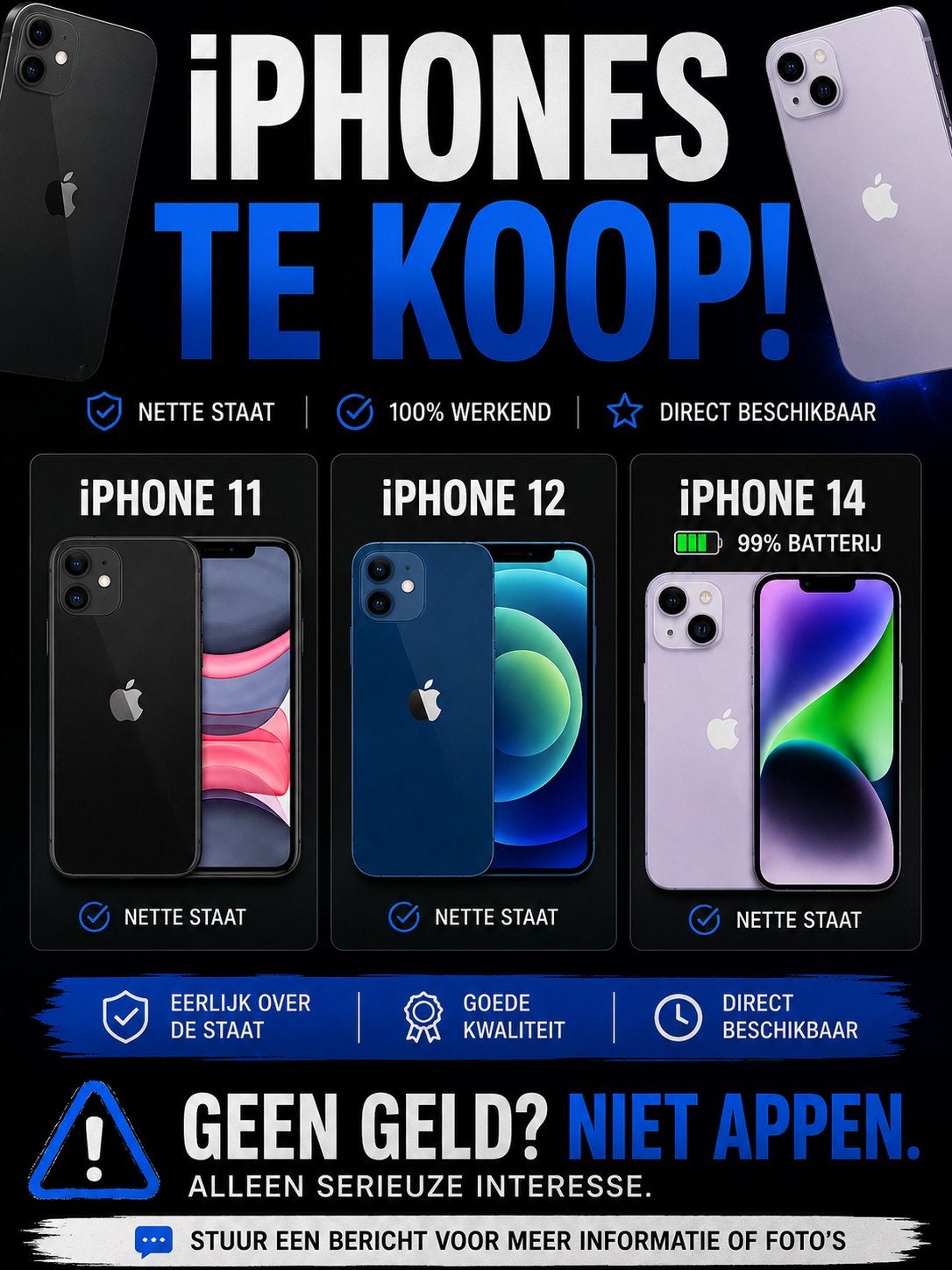 Iphones te koop!, Ophalen of Verzenden, Gebruikt