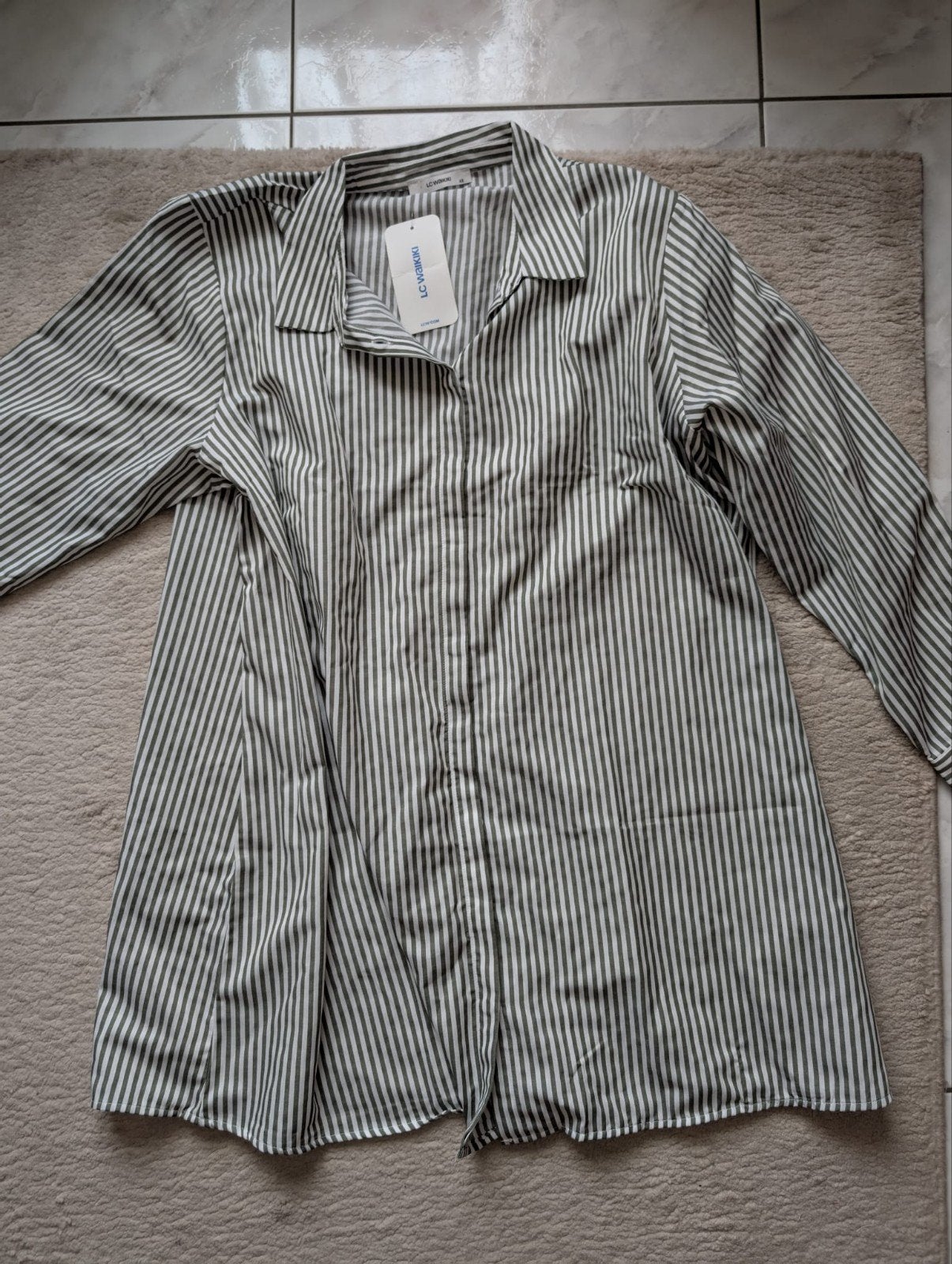 tuniek groen en wit gestreept, Lc waikiki, Maat 46/48 (XL) of groter, Nieuw, Ophalen of Verzenden