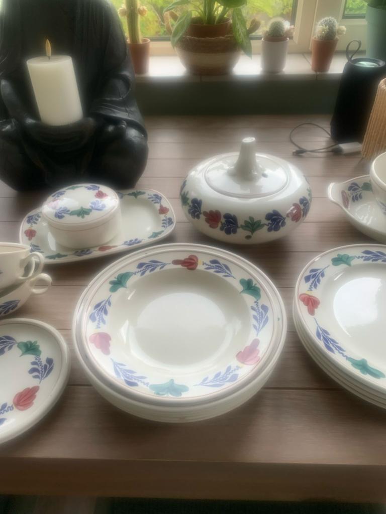 Origineel Boerenbont servies, Antiek en Kunst, Antiek | Servies compleet, Ophalen of Verzenden