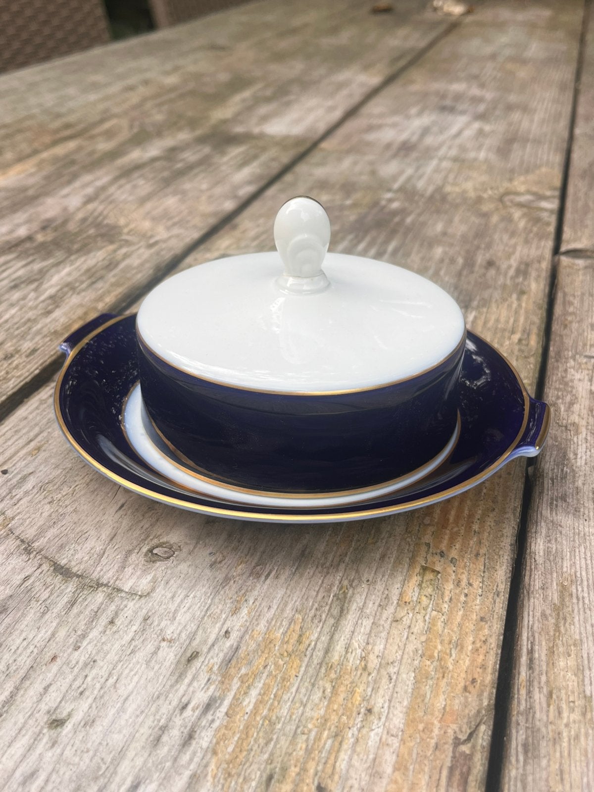 Rosenthal kobaltblauwe botervloot, Ophalen of Verzenden