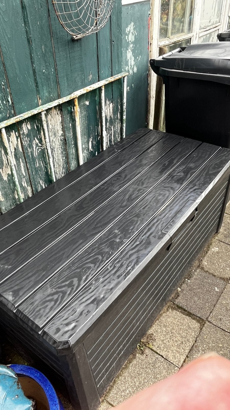 Ruime zwarte kunststof opbergbox voor buiten, Ophalen, Gebruikt, Kunststof, Overige typen