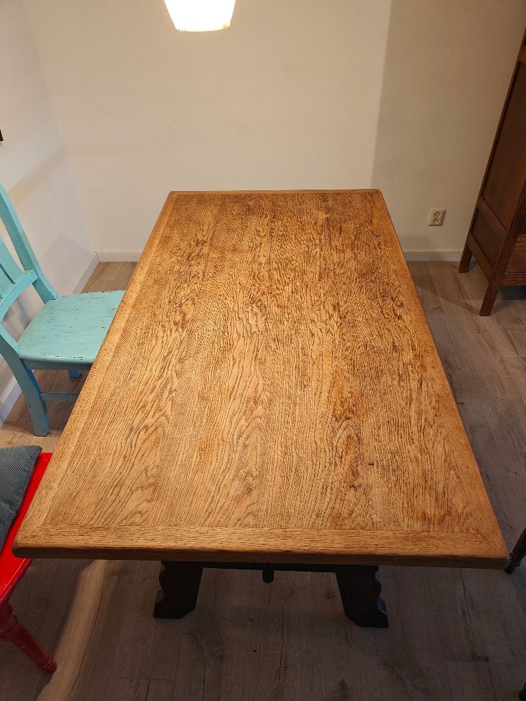 Eikenhouten eettafel, Ophalen, Gebruikt, Eikenhout, 50 tot 100 cm