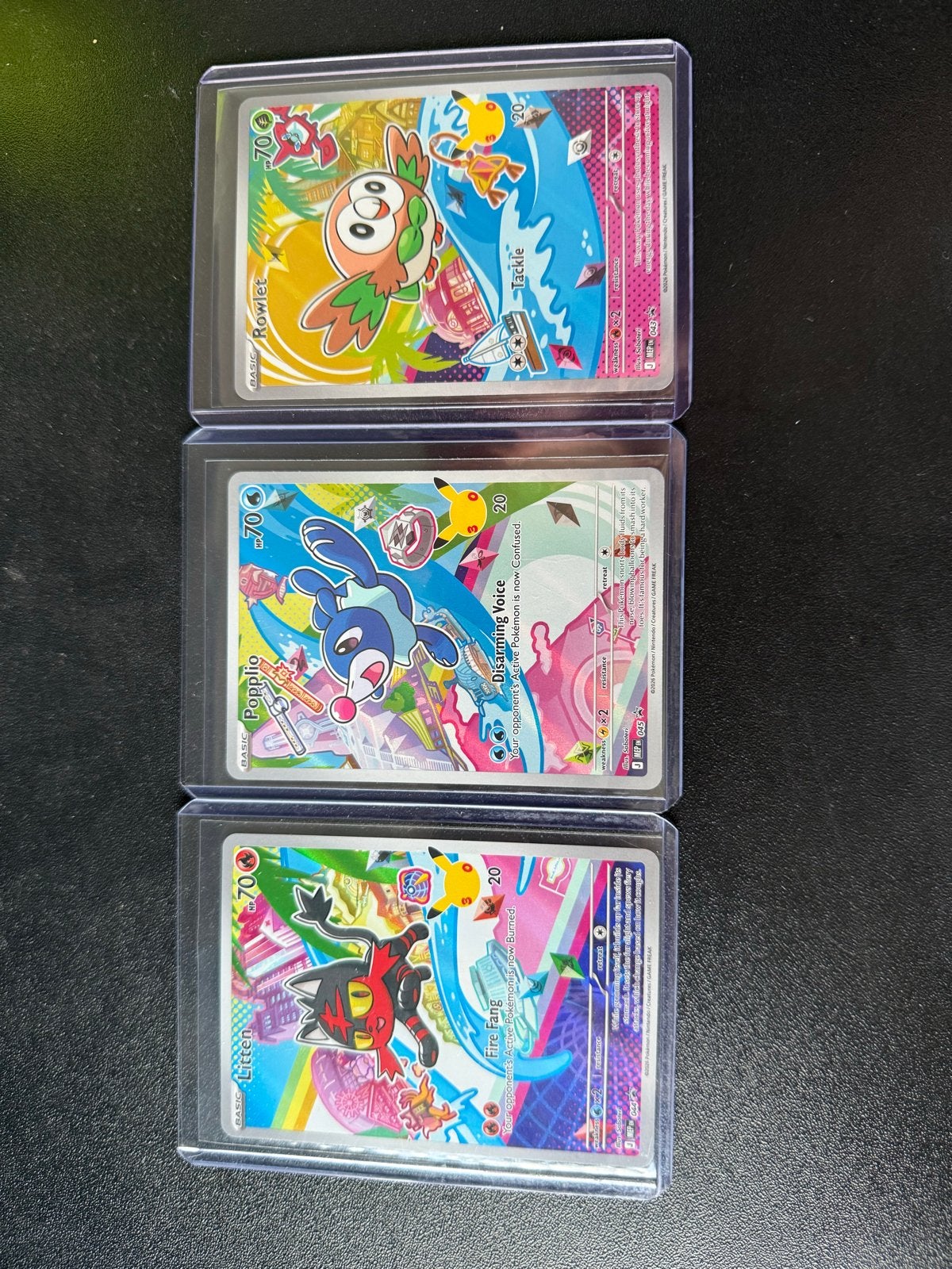 Pokemon First Partner Gen 7 (Rowlet, Popplio, Litten), Ophalen of Verzenden, Zo goed als nieuw, Meerdere kaarten