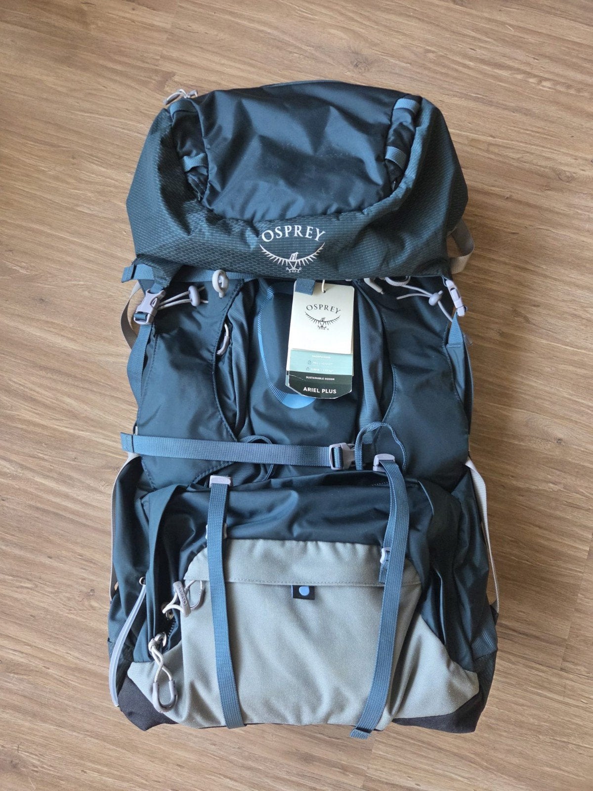 Osprey Ariel Plus 70 backpack XS/S Night Jungle Blue, Overige merken, 40 cm of meer, Ophalen of Verzenden, Zo goed als nieuw