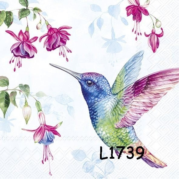 Servetten decoupage/bullet journal - kolibrie L1739, Verzenden, Nieuw
