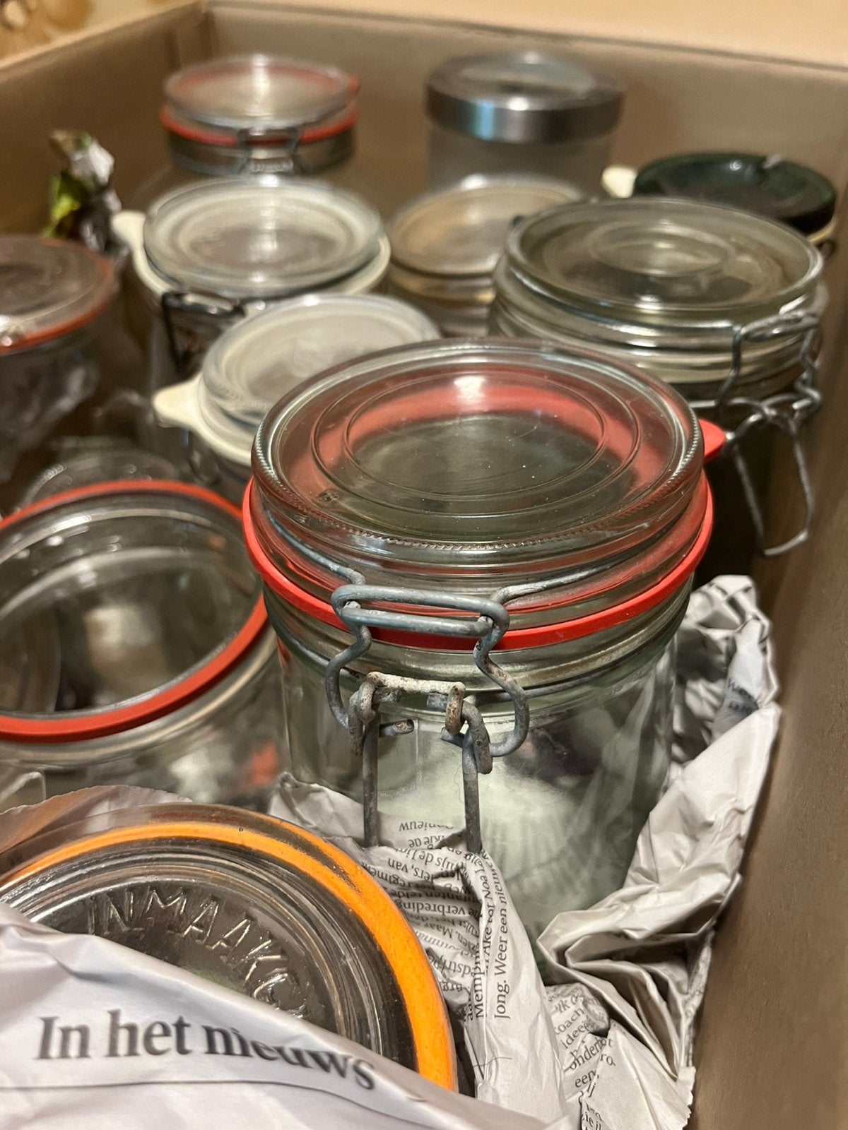 2 dozen weckglas, vegla compleet, Huis en Inrichting, Ophalen, Glas of Glazen, Overige merken, Overige stijlen