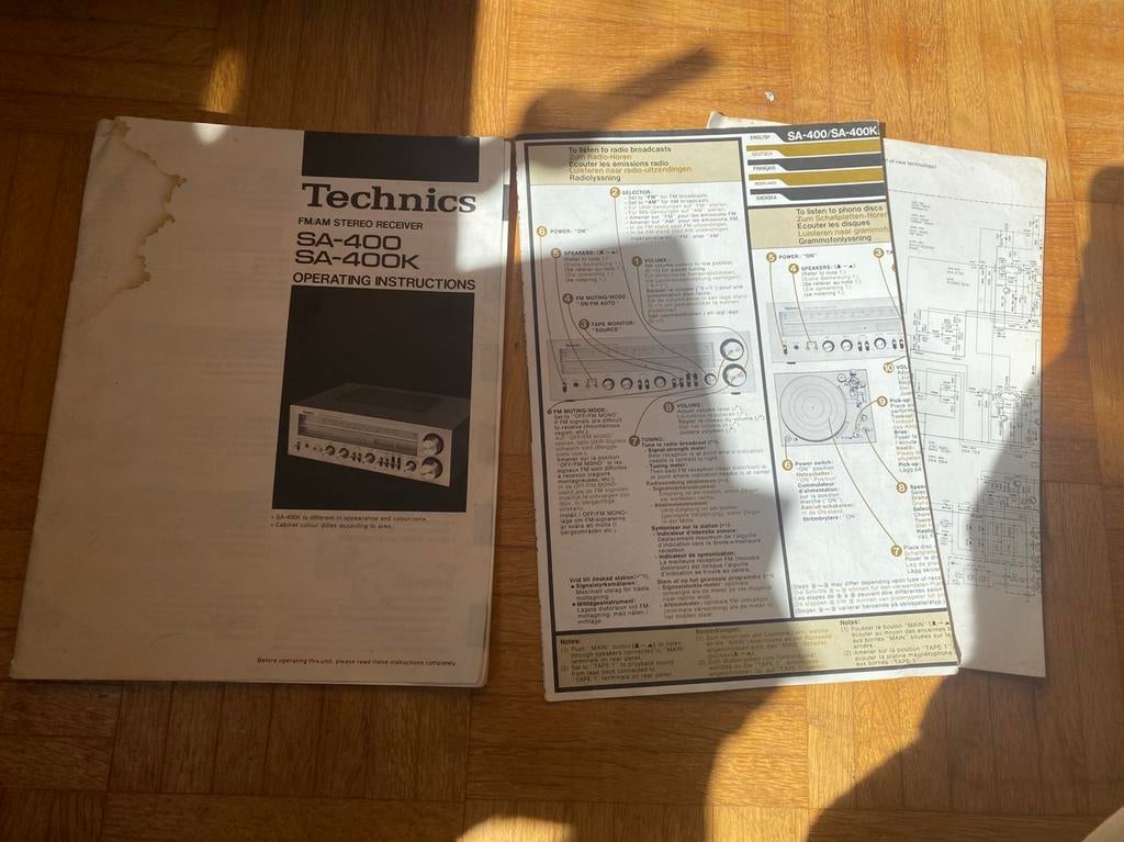 Technics gebruiksaanwijzing en schema, Ophalen of Verzenden