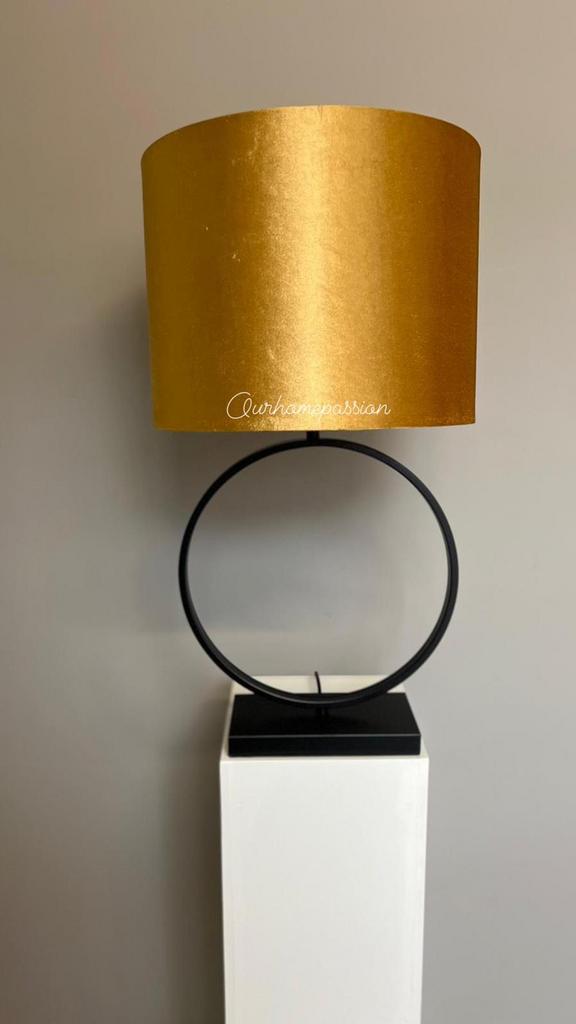 RINGLAMP XXL BLACK MET GOUD VELVET KAP ERIC KUSTER STYLE, Huis en Inrichting, Ophalen of Verzenden, Zo goed als nieuw
