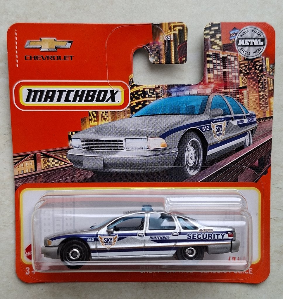 '94 Chevy Caprice Classic Police v. Matchbox 3 inch security, Ophalen of Verzenden, Nieuw, Auto
