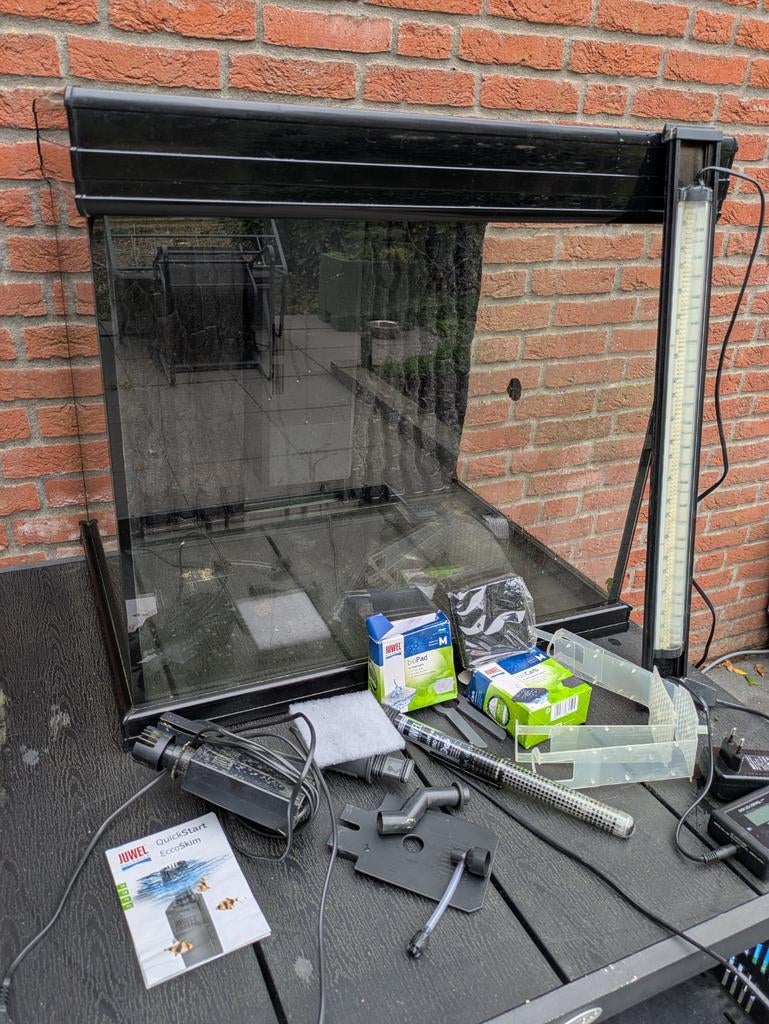 Aqualantis kubus aquarium 80x50x65, Dieren en Toebehoren, Vissen | Aquaria en Toebehoren, Gebruikt, Leeg aquarium, Inclusief controller