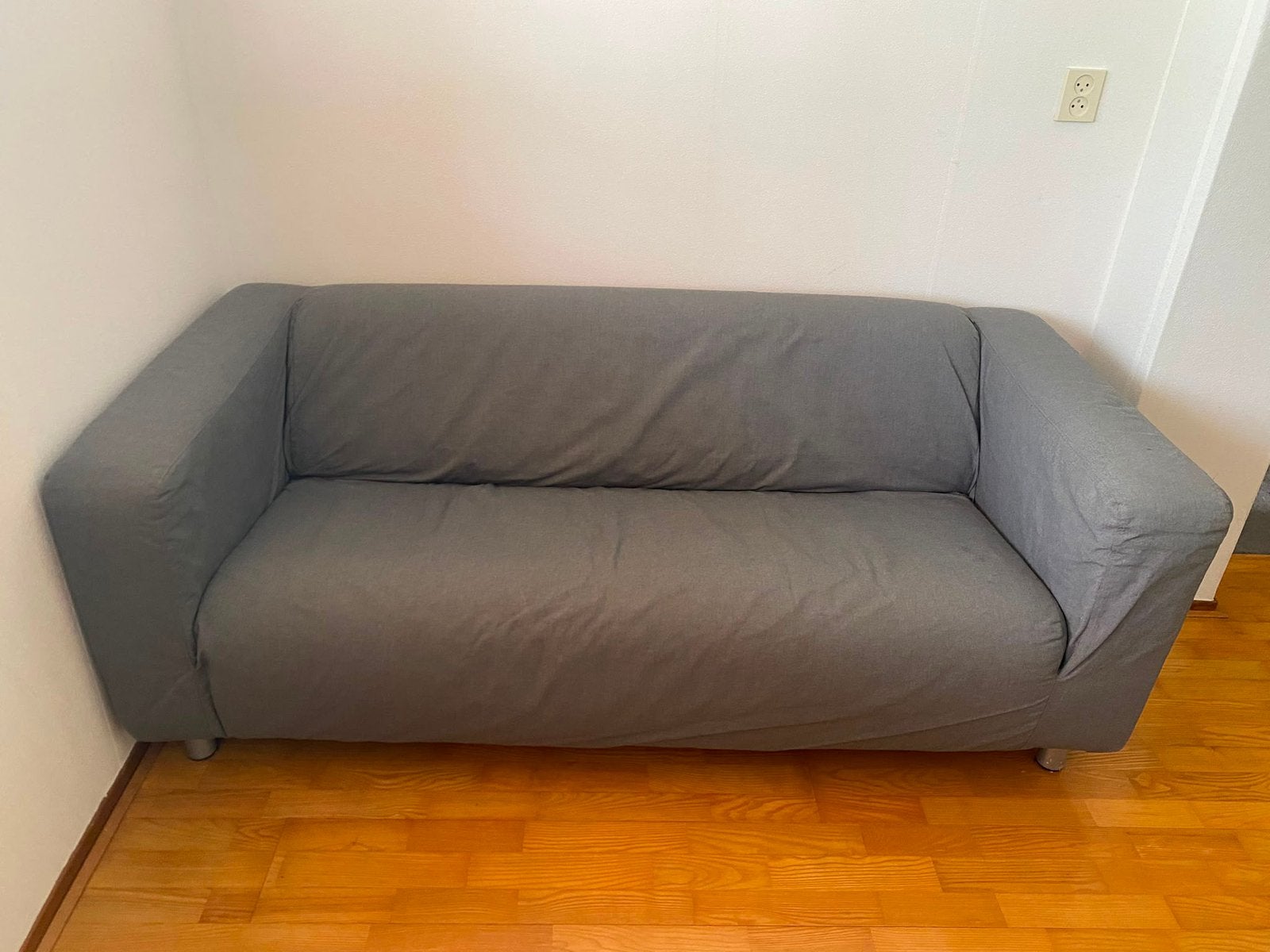 Ikea bankje grijs, Huis en Inrichting, Ophalen, Tweepersoons, 75 tot 100 cm, Zo goed als nieuw