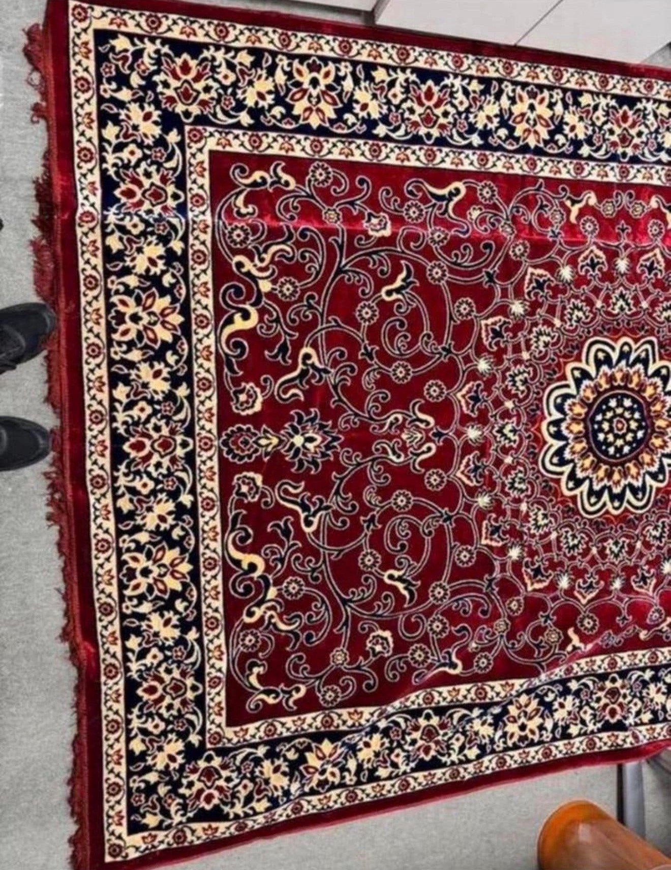 Perzisch tapijt 290 x 195 cm rood medaillon als nieuw Kleed, Ophalen of Verzenden