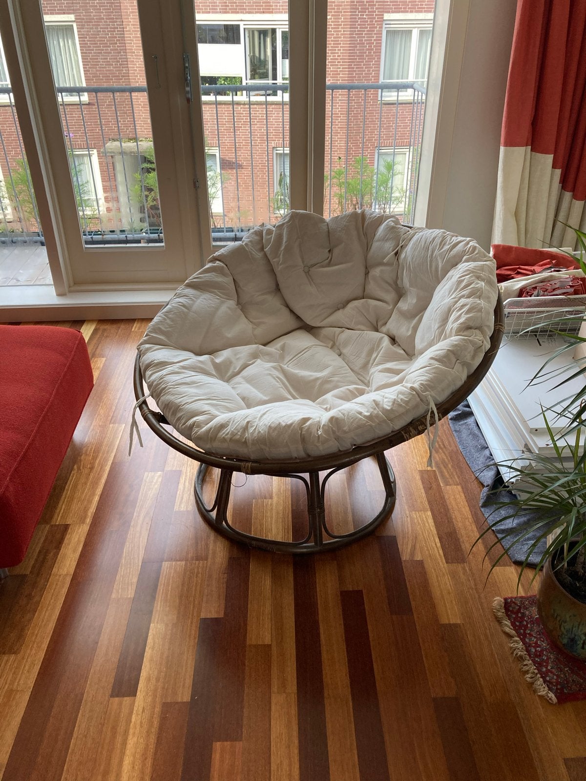 Papasan stoel met kussen, Ophalen, Gebruikt, Overige kleuren, Riet of Rotan