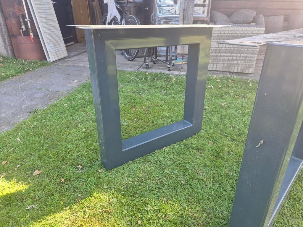 Tafelpoten antraciet gepoedercoat, Huis en Inrichting, Ophalen, Rechthoekig, 50 tot 100 cm, 50 tot 100 cm