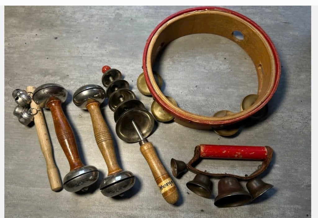 6-delig vintage muziek instrumenten set, prijs per stuk, Ophalen of Verzenden