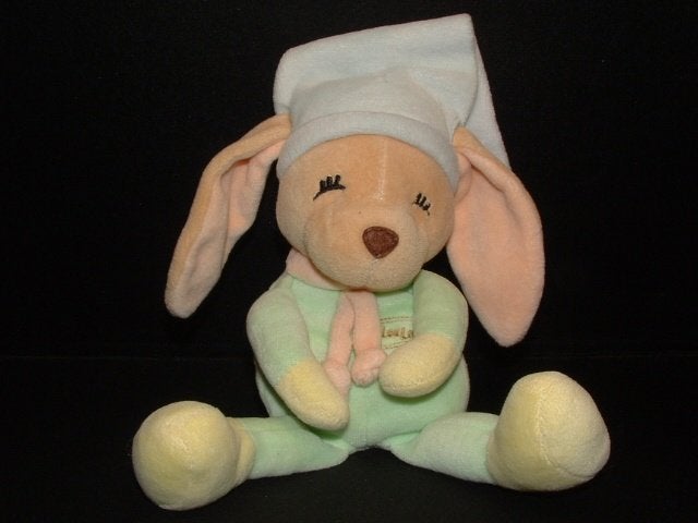 ANNA CLUB PLUSH HOND LOU LOU VELOURS BEIGE MET PASTEL GROEN, Verzenden, Nieuw, Hond