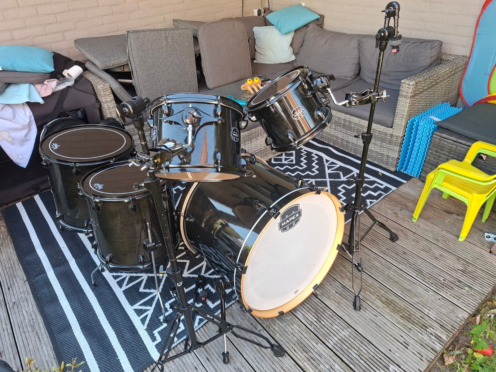 Mapex Armory Black drumkit 5-delig, Muziek en Instrumenten, Drumstellen en Slagwerk, Ophalen, Gebruikt, Overige merken