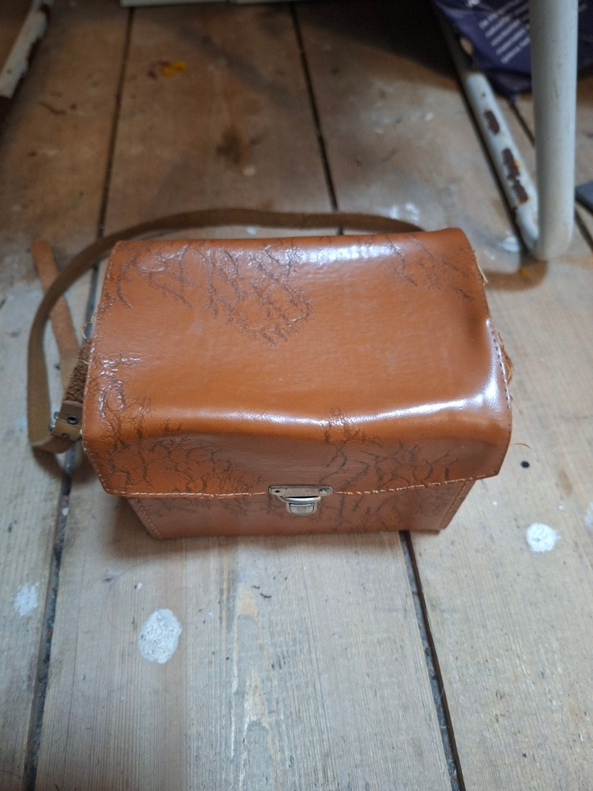 Antieke Agfa-Box 50/12 camera met lederen tas, Ophalen