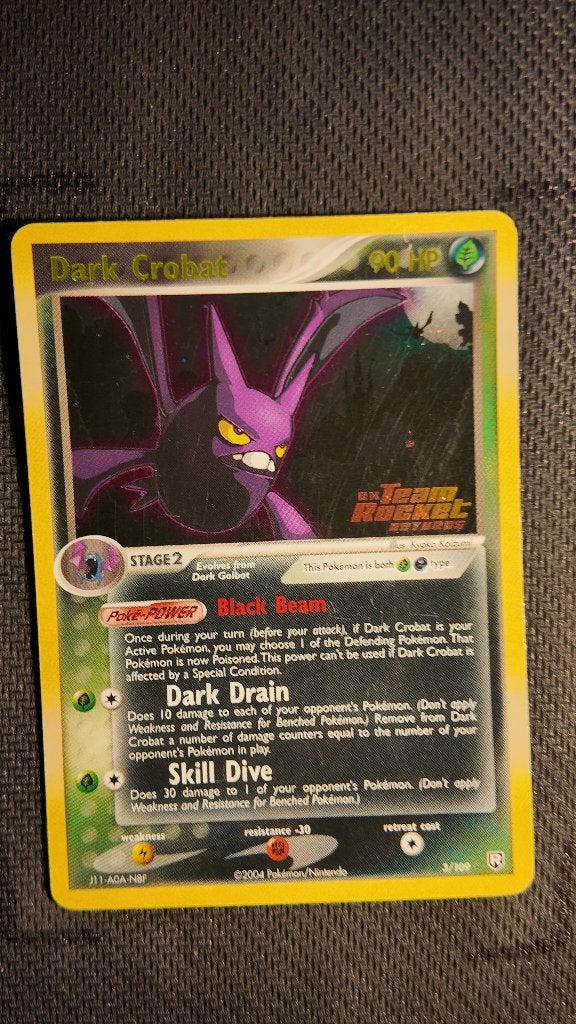 Dark Crobat 3 Team Rocket Returns | Pokemon kaart, Ophalen, Zo goed als nieuw, Losse kaart, Foil