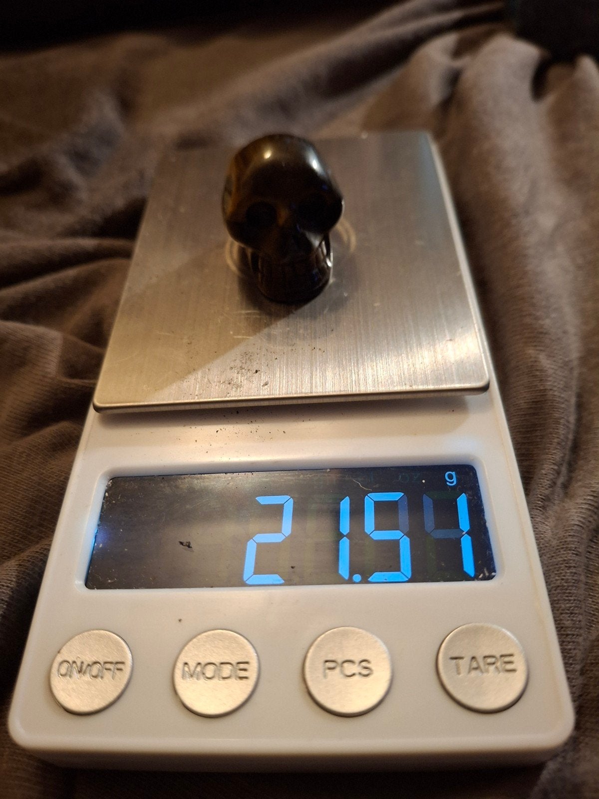 Tijgeroog schedel - 21.94 gram, Sieraden, Tassen en Uiterlijk, Edelstenen, Ophalen, Zo goed als nieuw