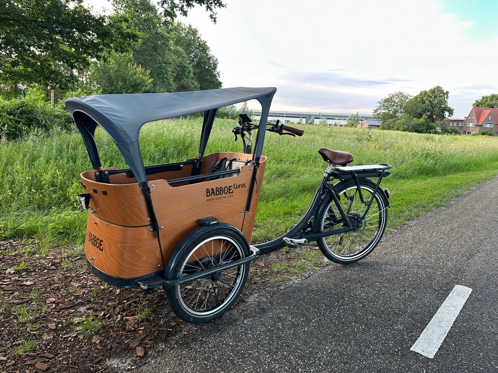 Babboe Curve 2019 Bakfiets - Goede staat, recent onderhoud, Gebruikt, 3 kinderen, Elektrisch, Schijfrem