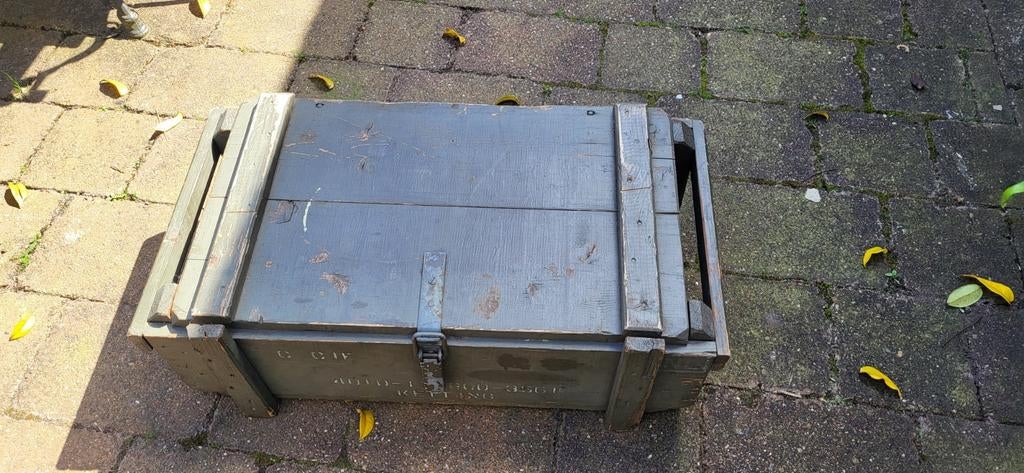Vintage munitiekist/ munitie  kist, Huis en Inrichting, Woonaccessoires | Kisten, Ophalen, Minder dan 50 cm, Gebruikt, 50 tot 100 cm