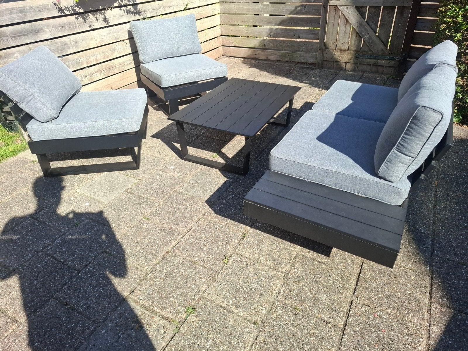 Prachtige Vinci Loungeset - Zo goed als nieuw!, Ophalen, 4 zitplaatsen, Aluminium, Loungeset