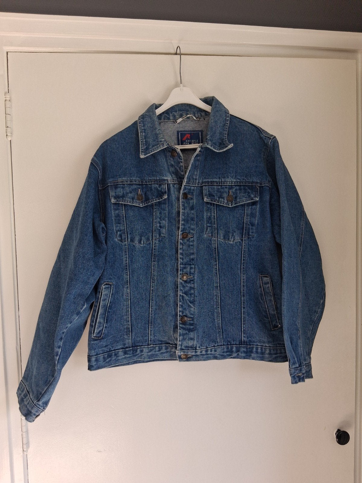 Spijkerjack maat M, Ophalen of Verzenden, Gedragen, Maat 48/50 (M), Blauw