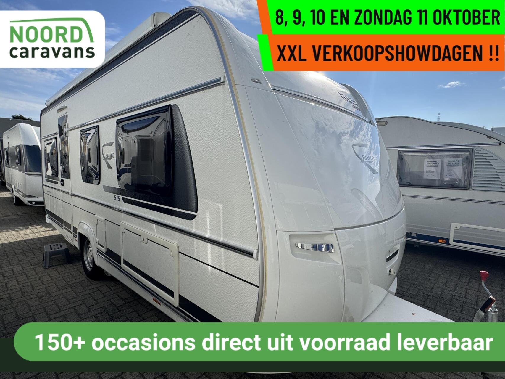 FENDT CARAVAN BIANCO SELECTION 515 SG, ENKELE BEDDEN, LUIFEL, Rondzit, Bedrijf, Hordeur, Fendt
