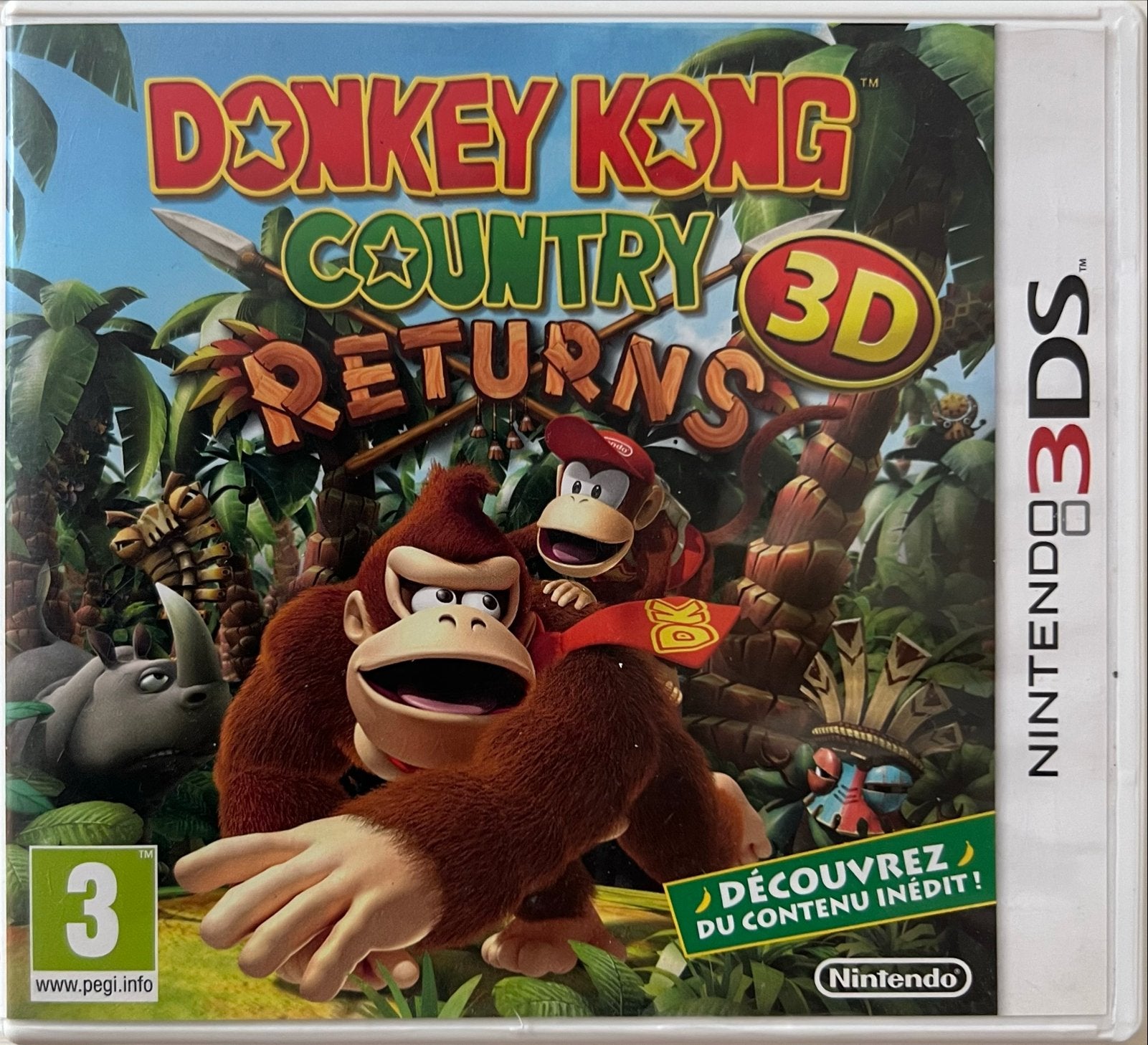 Donkey Kong Country Returns 3D - Nintendo 3DS, Gebruikt, 2 spelers, Ophalen of Verzenden, Vanaf 3 jaar