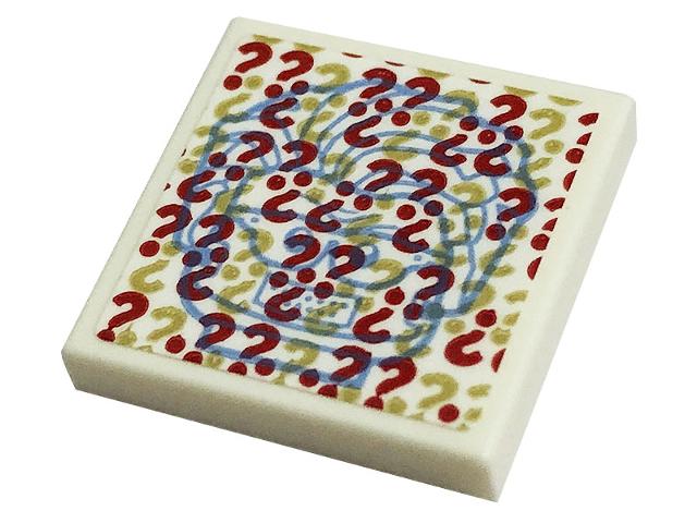 Lego Tile 2 x 2 with Question Marks and Riddler Minifigure, Gebruikt, Overige thema's, Lego, Ophalen of Verzenden