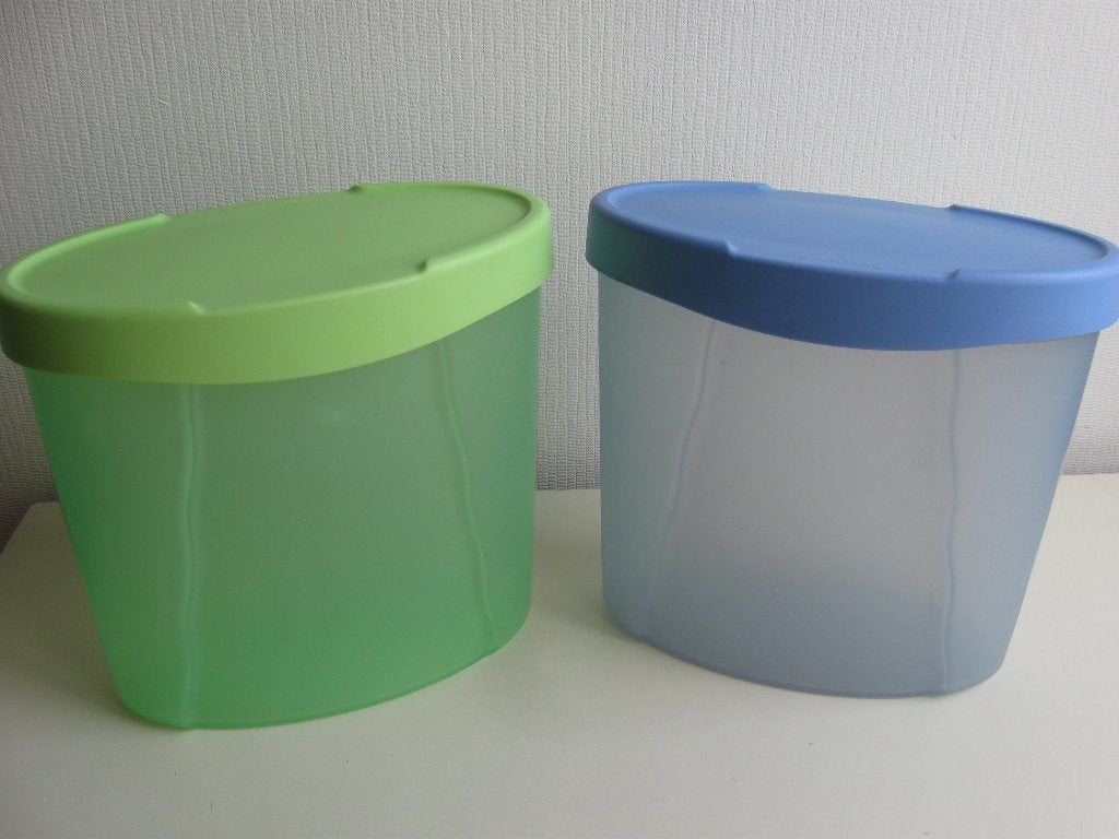 Tupperware ovale voorraadbakken 1,9 en 0,5 L, Ophalen of Verzenden, Zo goed als nieuw, Overige typen