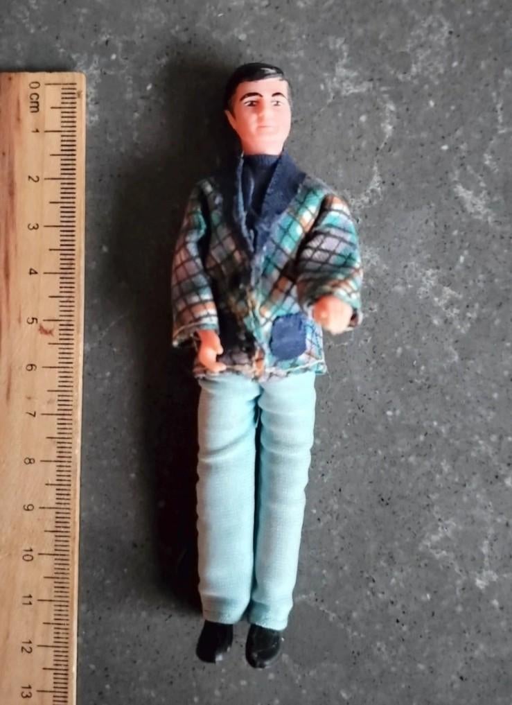 Vintage Lundby poppenhuis popje man LEES INFO, Verzamelen, Poppenhuizen en Toebehoren, Ophalen of Verzenden, Gebruikt, Poppenhuis