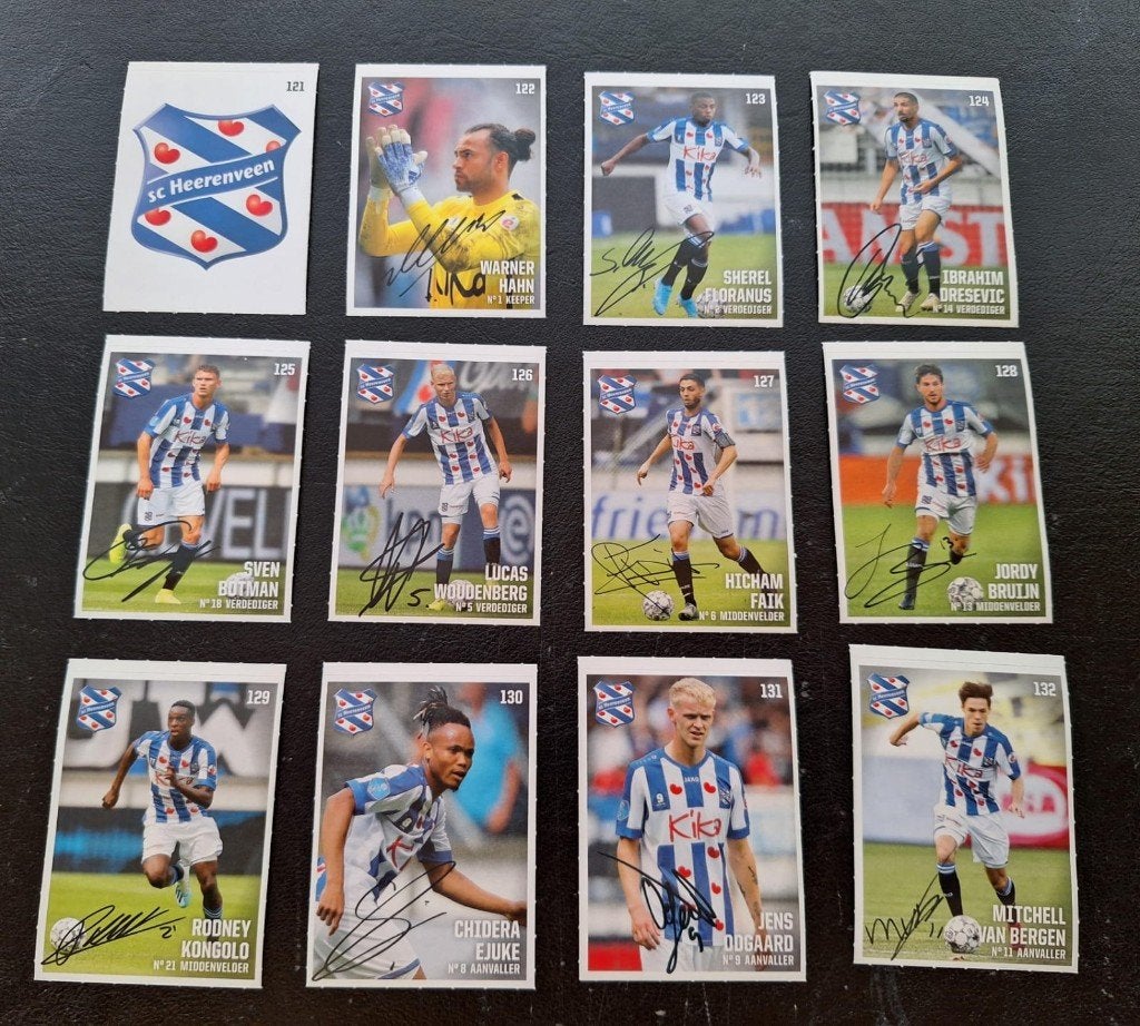 Complete set stickers SC Heerenveen 2019/20, Verzamelen, Ophalen of Verzenden, Zo goed als nieuw, Overige binnenlandse clubs, Poster, Plaatje of Sticker