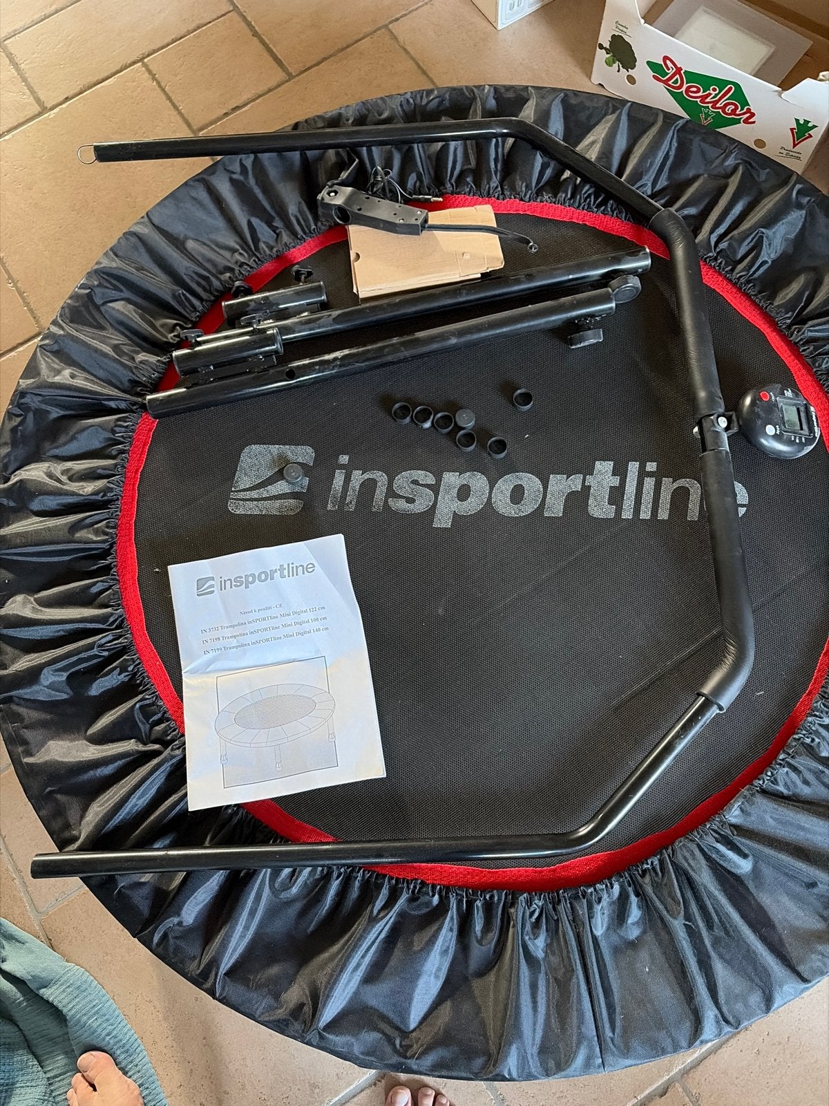Insportline Trampoline 122cm - Mini Digital Fitness Trampoli, Ophalen, Zo goed als nieuw
