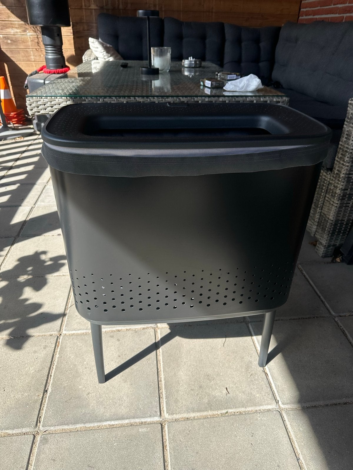 Brabantia Wasbox, zwart in nette staat, Zwart, Kunststof, Ophalen of Verzenden, Zo goed als nieuw