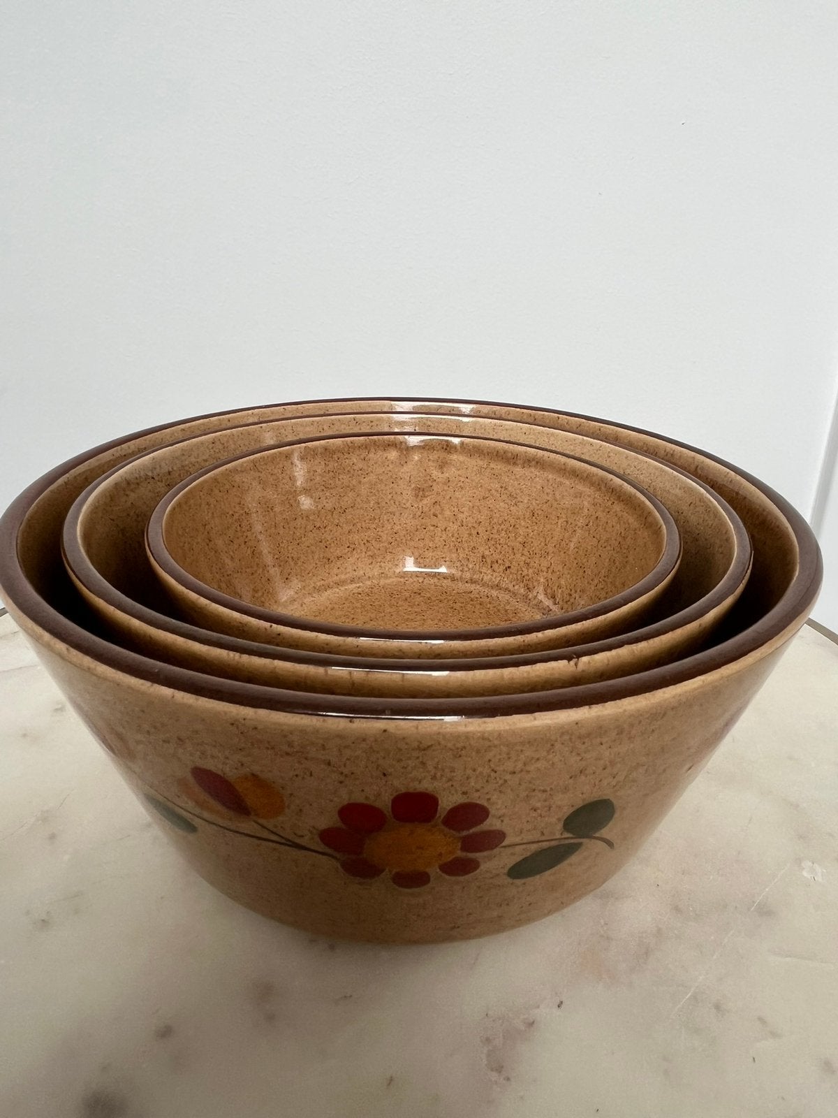Vintage W Germany nestschalen Zell am Harmersbach midcentury, Gebruikt, Overige merken, Keramiek, Vintage