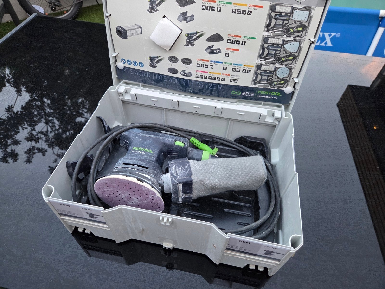 Festool ETS 125 REQ Excentrische Schuurmachine, Ophalen of Verzenden, Gebruikt, Minder dan 600 watt, Excentrische schuurmachine