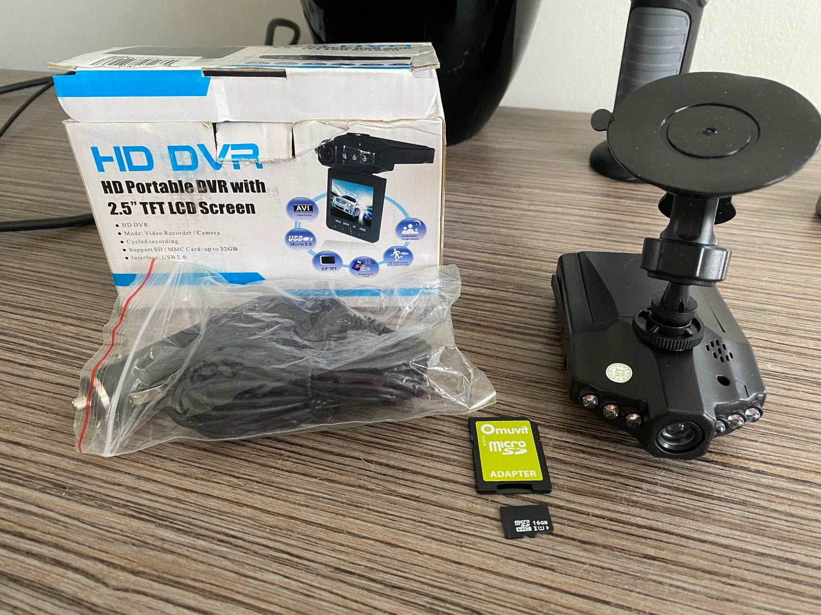 Nieuwe dashcam met micro sd kaart, Ophalen of Verzenden, Zo goed als nieuw