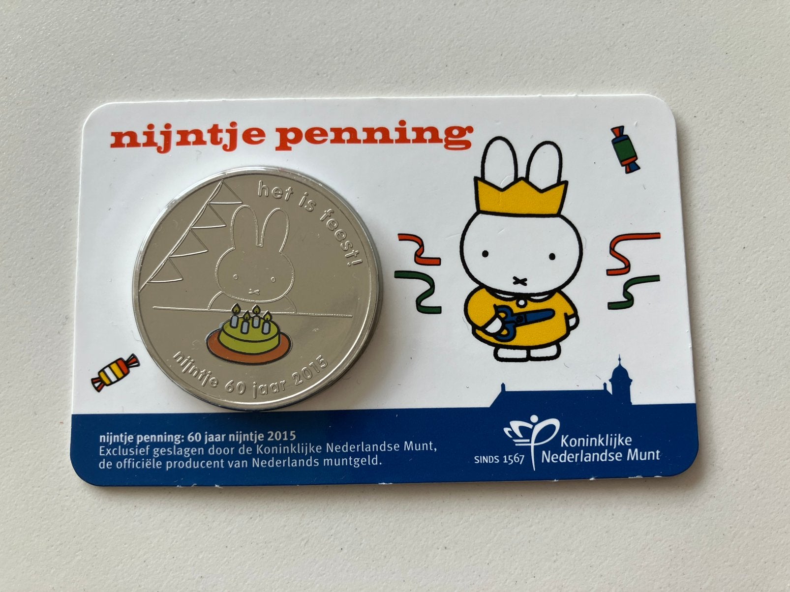 Coincard Nijntje Penning 2015, Verzenden, Koningin Beatrix, Euro's