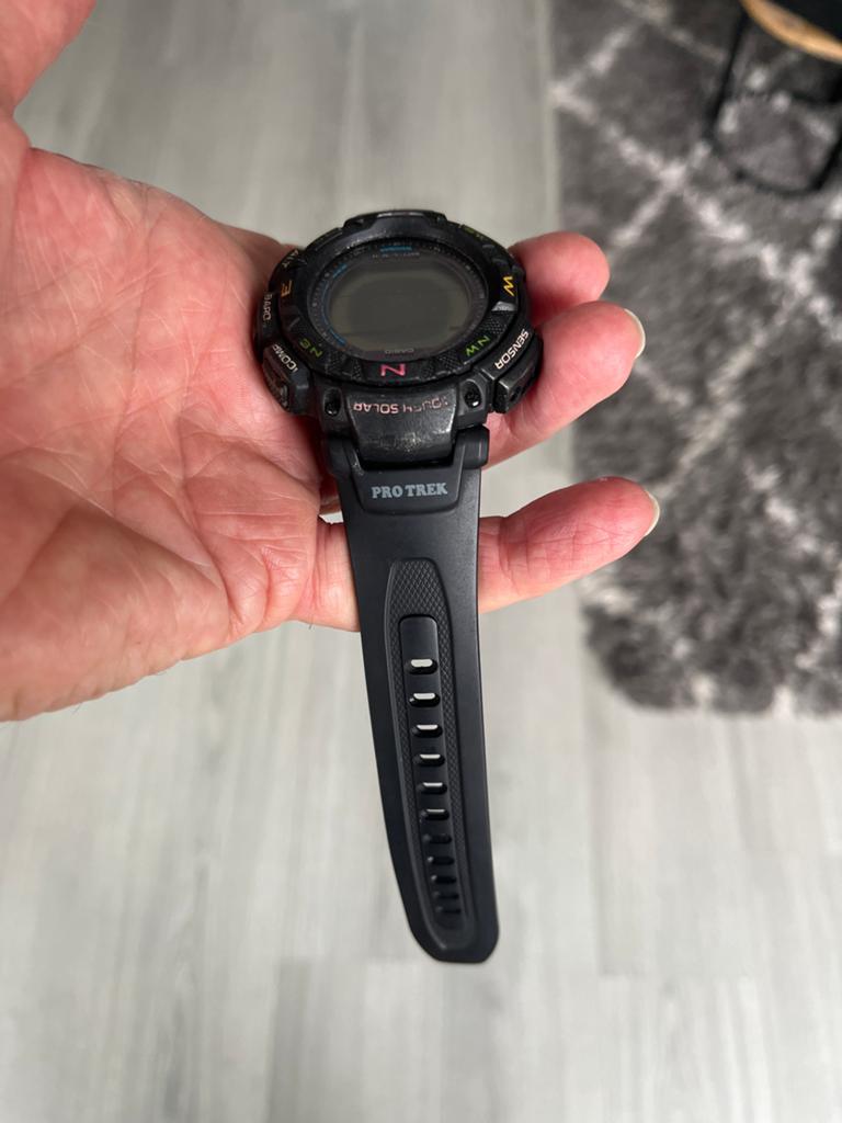 Casio Pro Trek Smartwatch - Zwart, misbruikt, Zwart, Ophalen of Verzenden, Waterdicht, Android