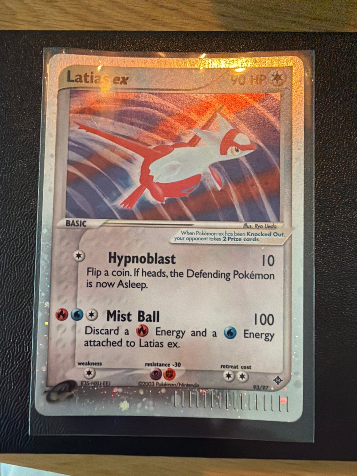 Latias ex Pokémon kaart (93/97) - Zeldzaam!, Ophalen of Verzenden, Gebruikt, Losse kaart