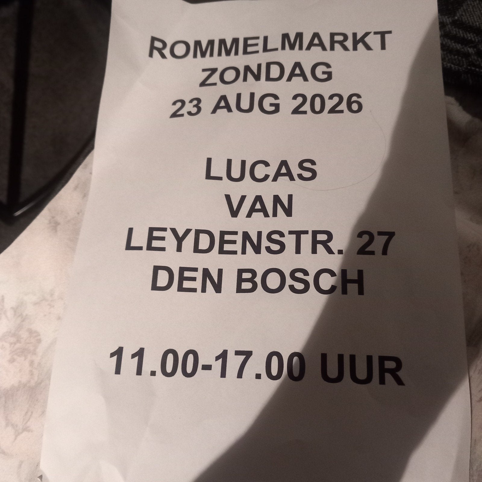 rommelmarkt zondag 23 augustus Lucas van Leydenstraat 27 Den, Ophalen, Zo goed als nieuw