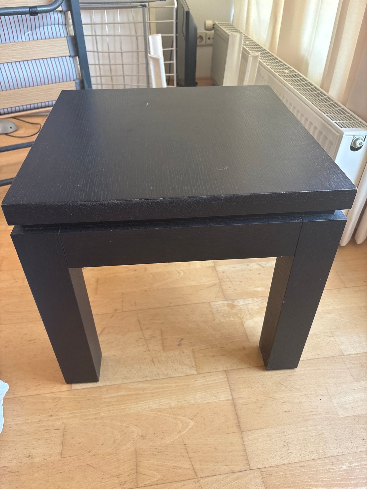 2 zwarte zware bijzettafel - vierkant 50x50x45cm, Ophalen, Minder dan 45 cm, Gebruikt, Vierkant