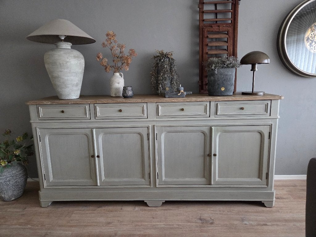 Schitterend groot dressoir, Ophalen, Met deur(en), Zo goed als nieuw, 200 cm of meer