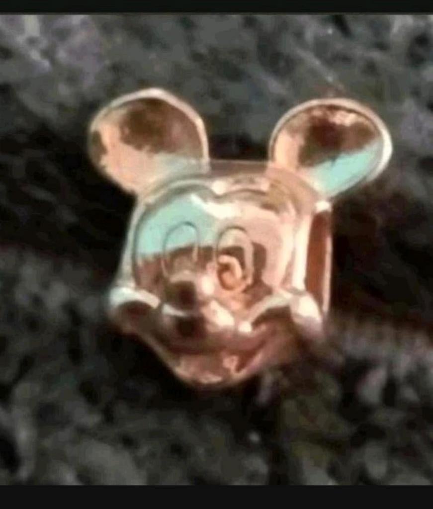 Pandora bedels Mickey Minnie Mouse goud, Verzenden, Zo goed als nieuw, Goud