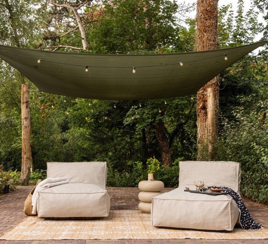 WOOOD Velora ligbed tuin - Zand - 80x175x95 NIEUW IN DOOS, Tuin en Terras, Ophalen, Nieuw, Overige materialen